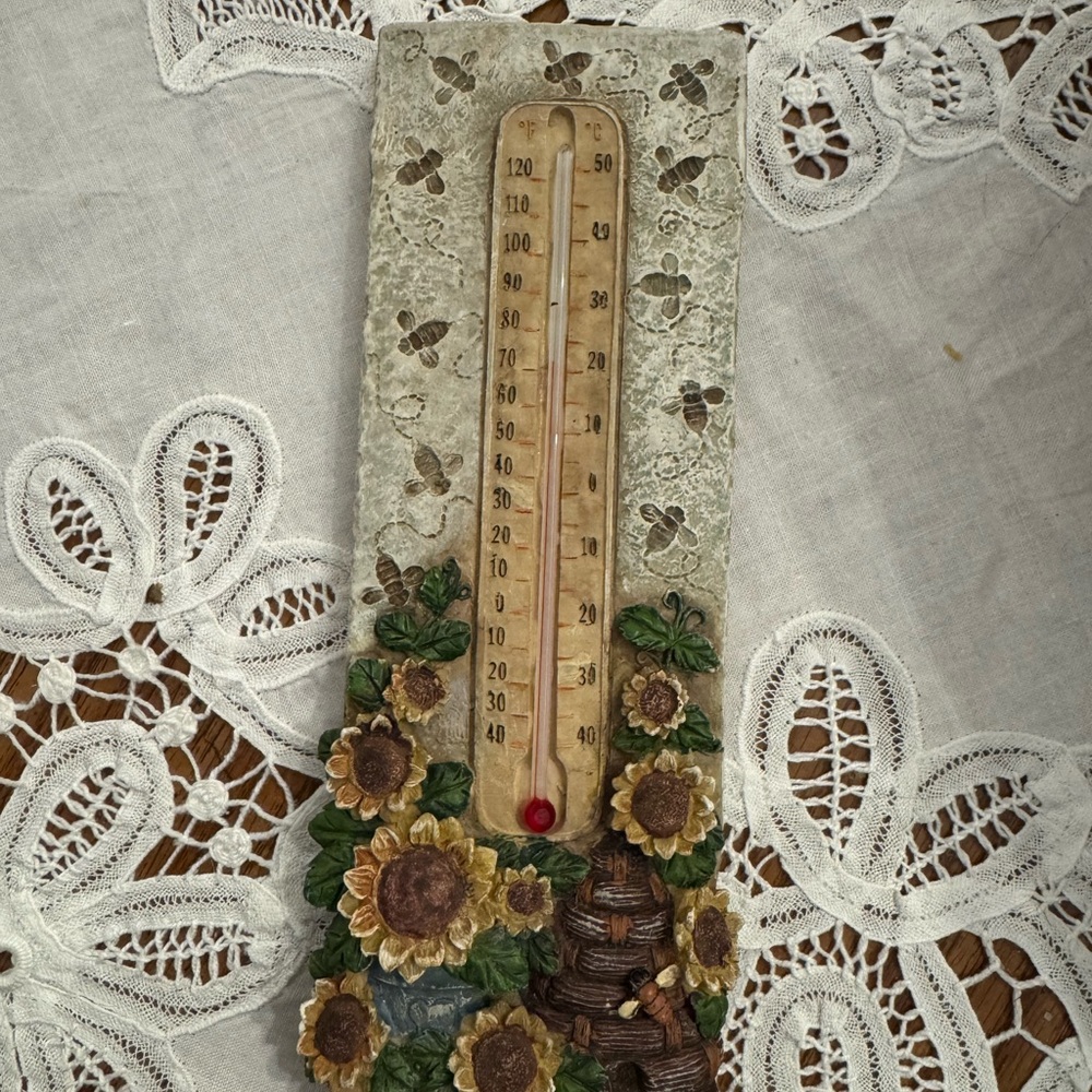 Decorative Sunflower Thermometer